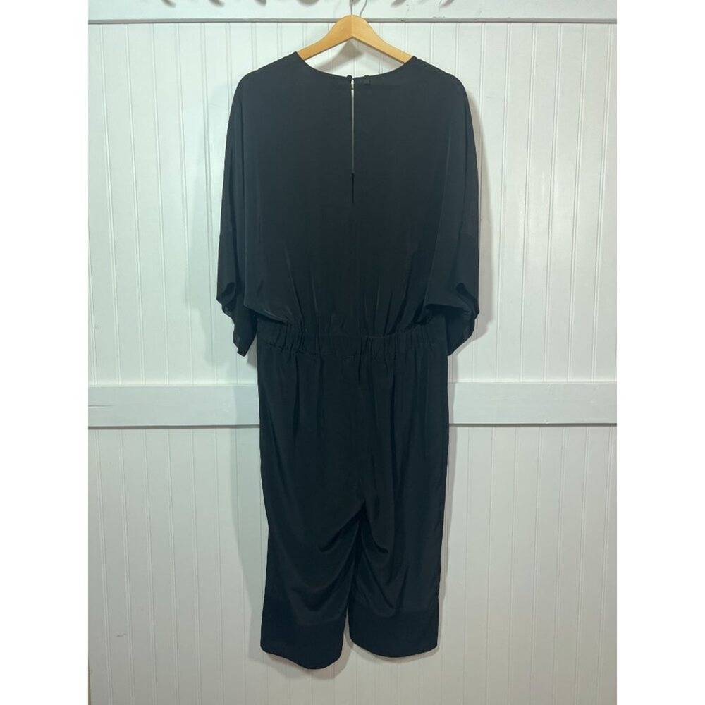 Rudsak Jumpsuit Lagenlook Black Wide Leg L Tie Waist Flowy Kimono Sleeve Gothic - Picture 2 of 11